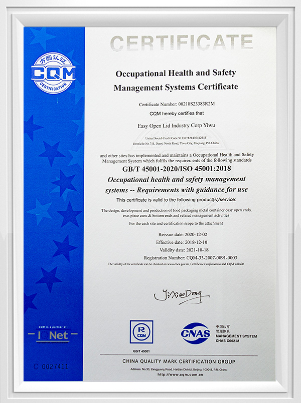 Certificate in Occupational Health and Safety Management